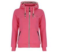 Dry Fashion Damen Sweatjacke Juist mit Kapuze - Wärmende Kapuzenjacke mit tailliertem Schnitt in Pink Größe 46