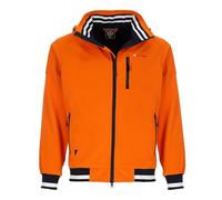 Dry Fashion Herren Funktions-Blouson Hamburg mit Innenfutter - Funktionsjacke mit abnehmbarer Kapuze in Orange Größe M