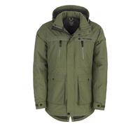 Dry Fashion Herren Funktionsparka Aalborg gefüttert - Funktionsjacke Winterjacke wind- und wasserdicht in Oliv Größe S