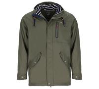 Dry Fashion Herren PU-Parka Lübeck - Regenjacke Herren Wasserdicht Winddicht Reißverschluss Outdoor Jacke Männer in Oliv Größe XXL