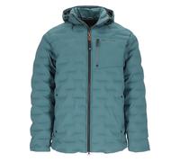 Dry Fashion Herren Steppjacke Esbjerg gefüttert - Gesteppte Jacke mit abnehmbarer Kapuze in Petrol Größe XL