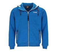 Dry Fashion Herren Sweatjacke Baabe mit Kapuze - Wärmende Kapuzenjacke mit Reißverschluss in Blau Größe 3XL