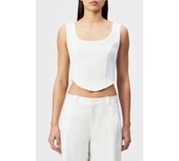Drykorn Crop Top mit Rundhalsausschnitt Modell 'AGAPA' in Offwhite, Größe M