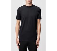 Drykorn T-Shirt mit geripptem Rundhalsausschnitt Modell 'ANTON' in Black, Größe XXL