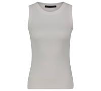 Drykorn Damen Trägertop Olina Baumwolle Ripp-Optik Tight Fit Weiß Größe L