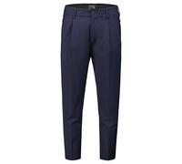 Drykorn Herren Bundfaltenhose CHASY Relaxed Fit verkürzt, blau, Gr. 33/32