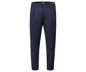 Drykorn Herren Bundfaltenhose CHASY Relaxed Fit verkürzt, blau, Gr. 33/32