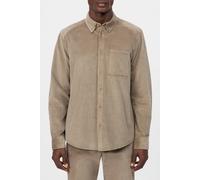 Drykorn Regular Fit Freizeithemd aus Cord mit Button-Down-Kragen in Beige, Größe L