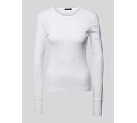 Drykorn Longsleeve mit Rundhalsausschnitt Modell 'NURIT' in Weiss, Größe L