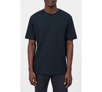 Drykorn T-Shirt mit geripptem Rundhalsausschnitt Modell 'RAPHAEL' in Dunkelblau, Größe L
