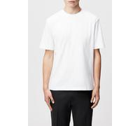 Drykorn T-Shirt mit geripptem Rundhalsausschnitt Modell 'RAPHAEL' in Weiss, Größe XXL