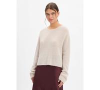 Drykorn Strickpullover aus Alpaka-Mix Modell 'IMENY' in Sand, Größe M