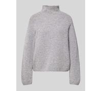 Drykorn Strickpullover mit gerippten Abschlüssen Modell 'SARWEN' in Anthrazit Melange, Größe L