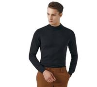 D'S DAMAT Halbfischer Strickwaren, Pullover Herren, Sweatshirt Herren, Strickjacke, Longsleeve, Herren-Jacken, Strickjacken für Herren, Regular fit, Baumwolle, Mehrfarbig, S-2XL | l - Schwarz
