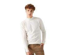 D'S DAMAT Halbfischer Strickwaren, Pullover Herren, Sweatshirt Herren, Strickjacke, Longsleeve, Herren-Jacken, Strickjacken für Herren, Regular fit, Baumwolle, Mehrfarbig, S-2XL | s - Ecru