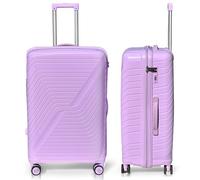 DS-Lux Hartschalen Reisekoffer Rosa Größe L 65x45x30 cm und wiegt 3,9 kg | Hartschalenkoffer Mittelgroß aus PP-Kunststoff, Koffer mit TSA Schloss, Reisekoffer mit Rollen