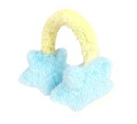 DSAoTeng Stern-Ohrenschützer für Winter, Damen, Herren - flauschiger Plüsch, niedlich, sternförmig, verstellbar, winddicht, warm, Ohrwärmer für Outdoor, Skifahren, Radfahren, tägliches Tragen, #1, One