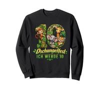 DSCHUNGFEST ICH WERDE 10 Geburtstagsgeschenk Safari Kinder Sweatshirt