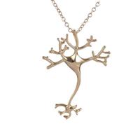 DSDGVDFBV Gold, Sterling Silber Halskettechic Punk, Wissenschaft Neuron Gehirn Nervenzelle Personalisierte Halskette Kette Schmuck Für Frauen Männer