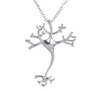 DSDGVDFBV Silber, Sterling Silber Halskettechic Punk, Wissenschaft Neuron Gehirn Nervenzelle Personalisierte Halskette Kette Schmuck Für Frauen Männer