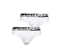 DSQUARED 2 x 2er Pack Logo Slips, weiß, XS