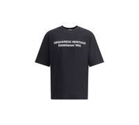 Dsquared² Schwarzes Baumwoll-T-Shirt M