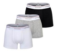 DSQUARED2 Herren Boxershorts, 3er Pack - 3-Pack Trunk, Cotton Stretch, Logobund Schwarz/Weiß/Grau 2XL