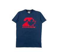 Dsquared2 - Blue Cotton Print T-Shirt - Größe XL - blue