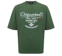 Dsquared2 Branded Raising Hell Logo Grünes T-shirt L
