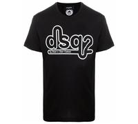 Dsquared2 Cigarette Fit Bubble DSQ2 Logo Schwarzes T-Shirt S