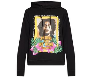Dsquared2 Cool Fit Bob Marley Logo Schwarzer Kapuzenpullover XL