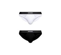 DSQUARED2 Doppelpack Brief DCX200070 (IT, Text, M, Regular, 010 - Weiß/Schwarz)