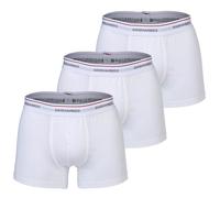 DSQUARED2 Herren Boxershorts, 3er Pack - 3-Pack Trunk, Cotton Stretch, Logobund Weiß S