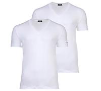 DSQUARED2 Herren T-Shirts, 2er Pack - Twin Pack V-Neck T-Shirt, V-Ausschnitt, Cotton Stretch Weiß M