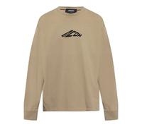 Dsquared2 Khaki Langarm-t-shirt, Schwarz, Dehnbar, Icon-logo M