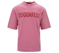 Dsquared2 Loose Fit Markenlogo Pinkes T-shirt M