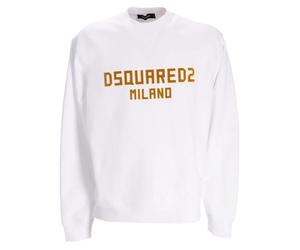 Dsquared2 Milano Logo Cool Fit Weißes Sweatshirt M