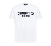 Dsquared2 Milano Logo Cool Fit Weißes T-shirt XS