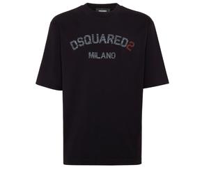 Dsquared2 Milano Logo Schwarzes T-shirt 2XL