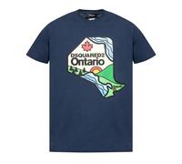 Dsquared2 Ontario Logo Marineblaues T-shirt M