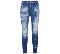 Dsquared2 Super Twinky Jean Faded verstärkte zerrissene blaue Jeans 38W/30L