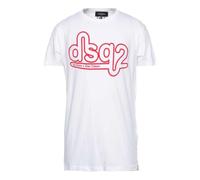 DSquared2 - T-Shirt für Herren/Damen Unisex, Logo, eng geschnitten (Weiß) M