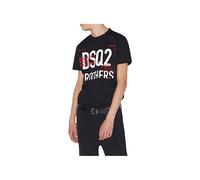Dsquared2 T-Shirt Schwarz DSQ2 Brother Logo Druck M
