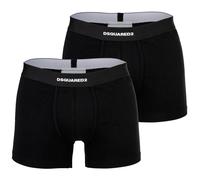 DSQUARED2 Herren Boxershorts, 2er Pack - Twin Pack Trunk, Cotton Stretch, Logobund Schwarz 2XL