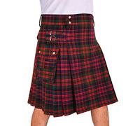 DSS KILTS - Schwerer Herren-Kilt mit Schottenkaro-Muster für Herren, Macdonald Tartan, 50 Regular