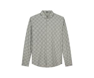 Dstrezzed Ds_nathan Aop Shirt Spots Silver Birch Größe: M | Longsleeves Outlet | Herren | Grau