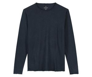 DSTREZZED Herren Langarmshirt - Newman Crew, Rundhals, Heavy Slub Jersey, Baumwolle Dunkelblau L