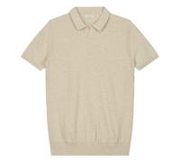DSTREZZED Herren Strick-Polo - Mercury Short Sleeve Polo, Melange Slub, Baumwoll-Mix Beige L