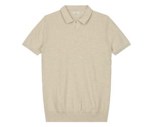 DSTREZZED Herren Strick-Polo - Mercury Short Sleeve Polo, Melange Slub, Baumwoll-Mix Beige / M M Beige