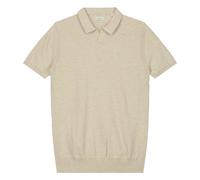DSTREZZED Herren Strick-Polo - Mercury Short Sleeve Polo, Melange Slub, Baumwoll-Mix M Beige